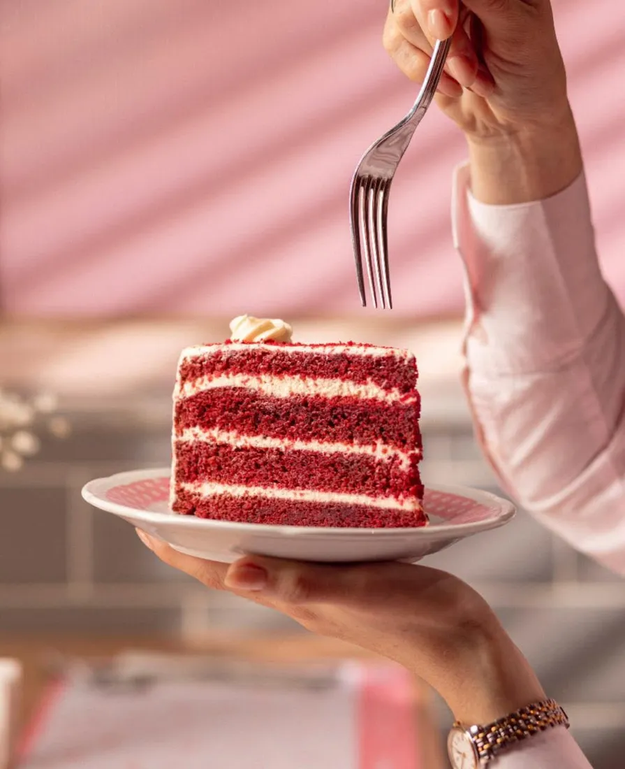 Porción de red velvet