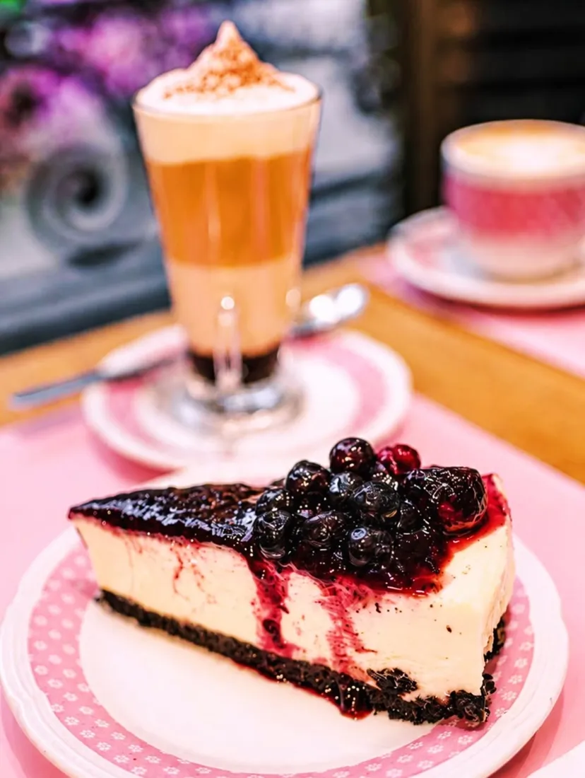 Café y torta de chocolate